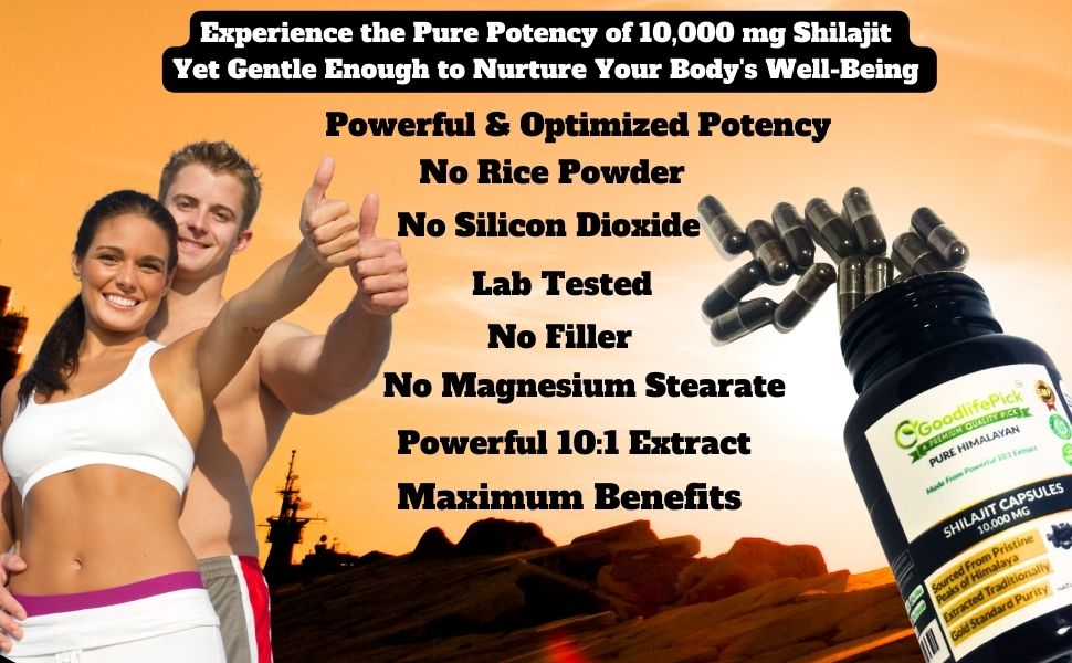 Himalayan Shilajit Capsules 10,000 mg for Maximum Benefits