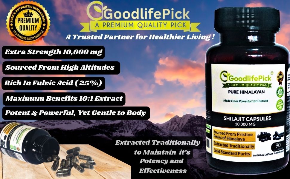 Himalayan Shilajit Capsules 10,000 mg for Maximum Benefits