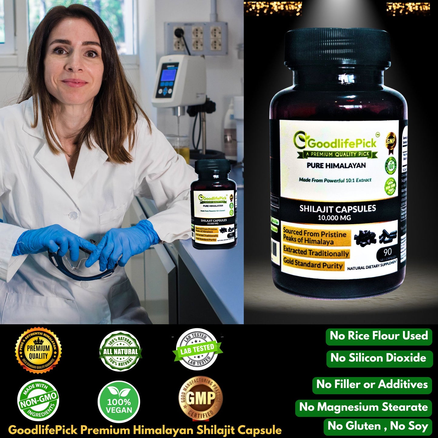 Himalayan Shilajit Capsules 10,000 mg for Maximum Benefits