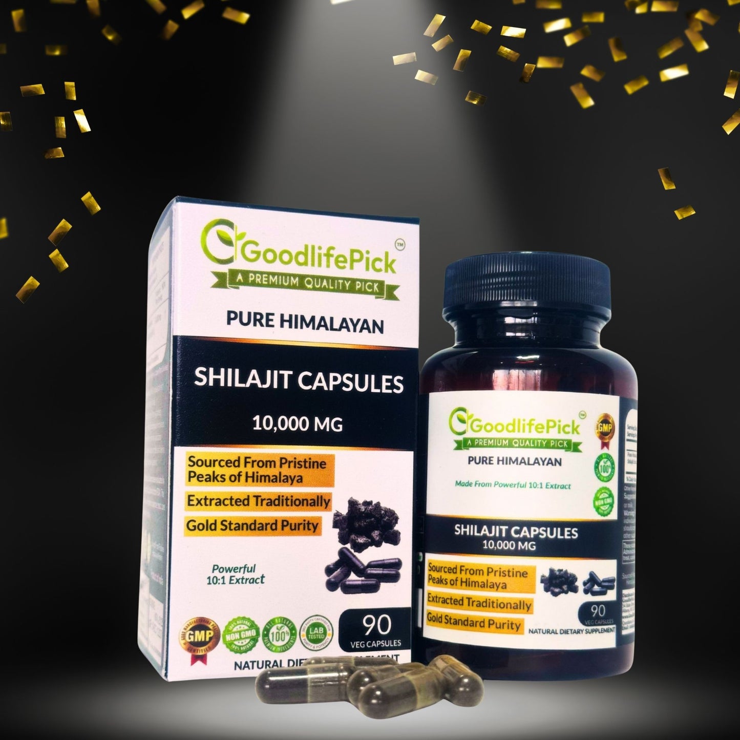Himalayan Shilajit Capsules 10,000 mg for Maximum Benefits