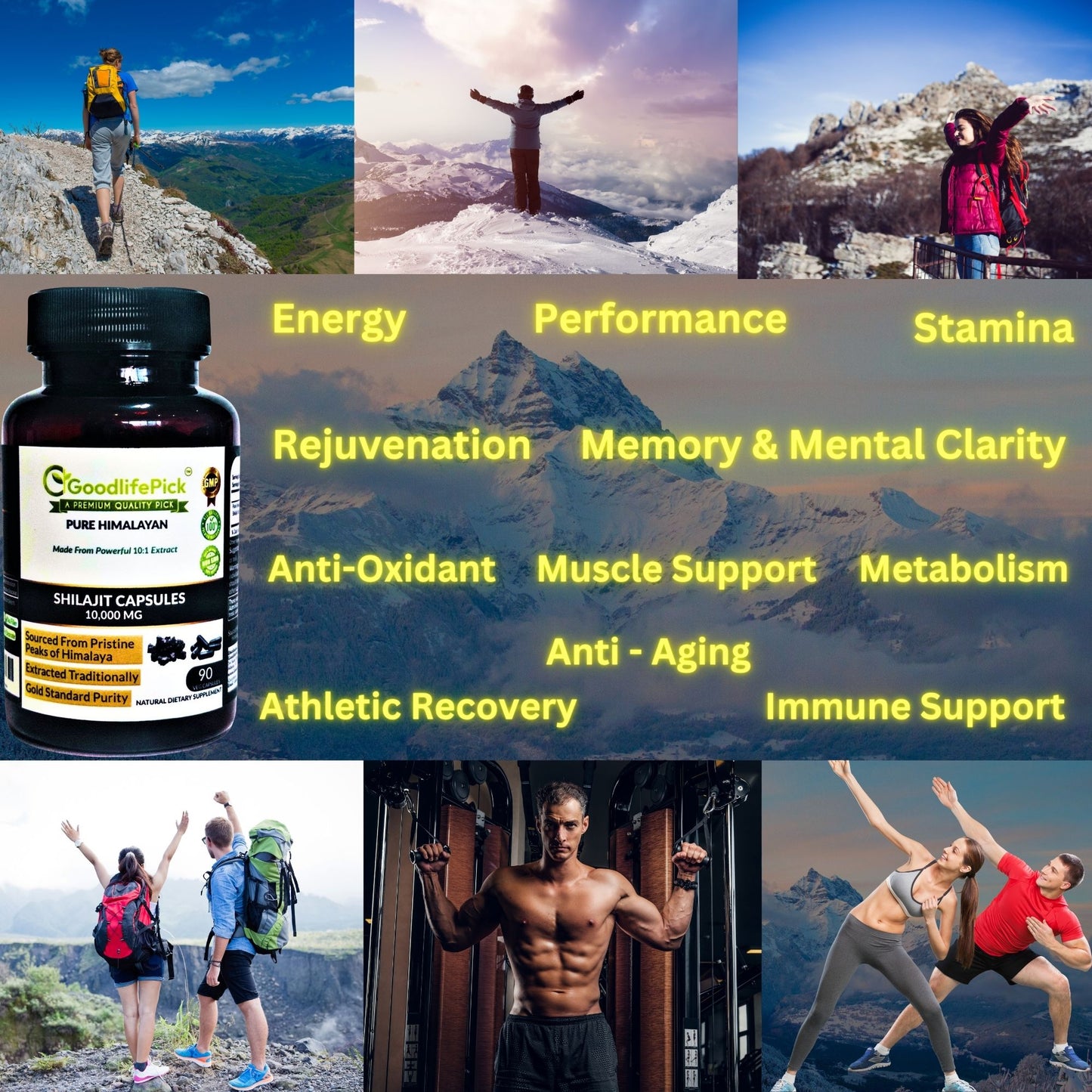 Himalayan Shilajit Capsules 10,000 mg for Maximum Benefits