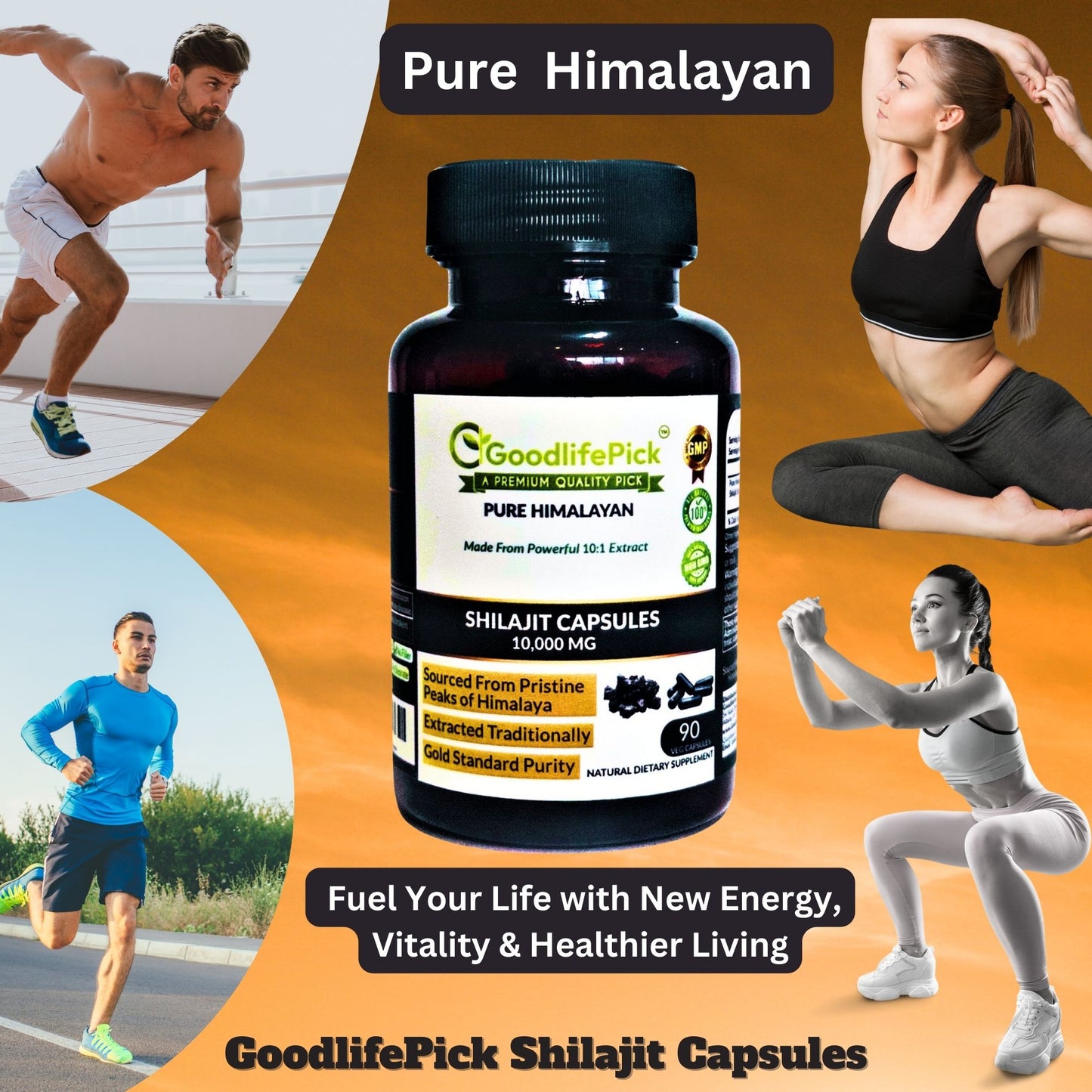 Himalayan Shilajit Capsules 10,000 mg for Maximum Benefits