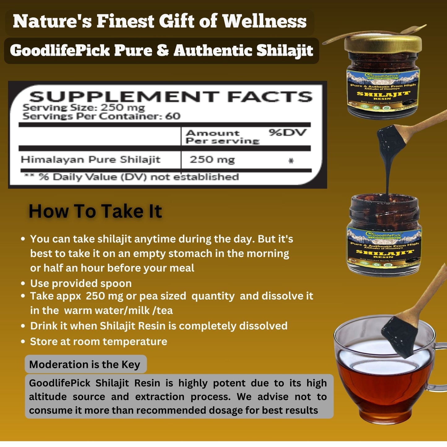 Himalayan Shilajit Resin with 77% Natural Fulvic Acid Gold Standard Pure Shilajit Resin from High Himalayan Peaks