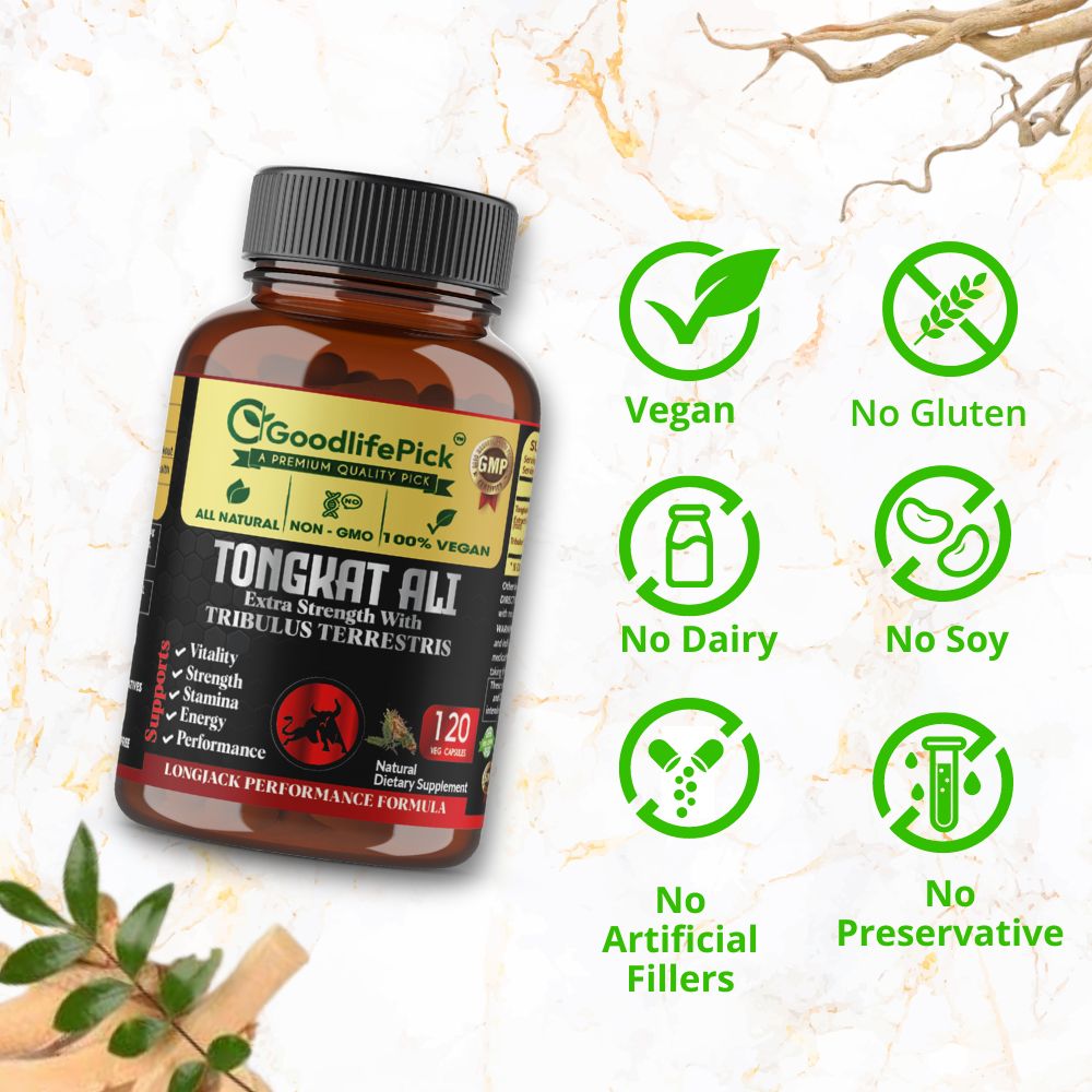 Tongkat Ali with Tribulus Terrestris. Amplified Longjack Performance Duo for Maximum Benefits