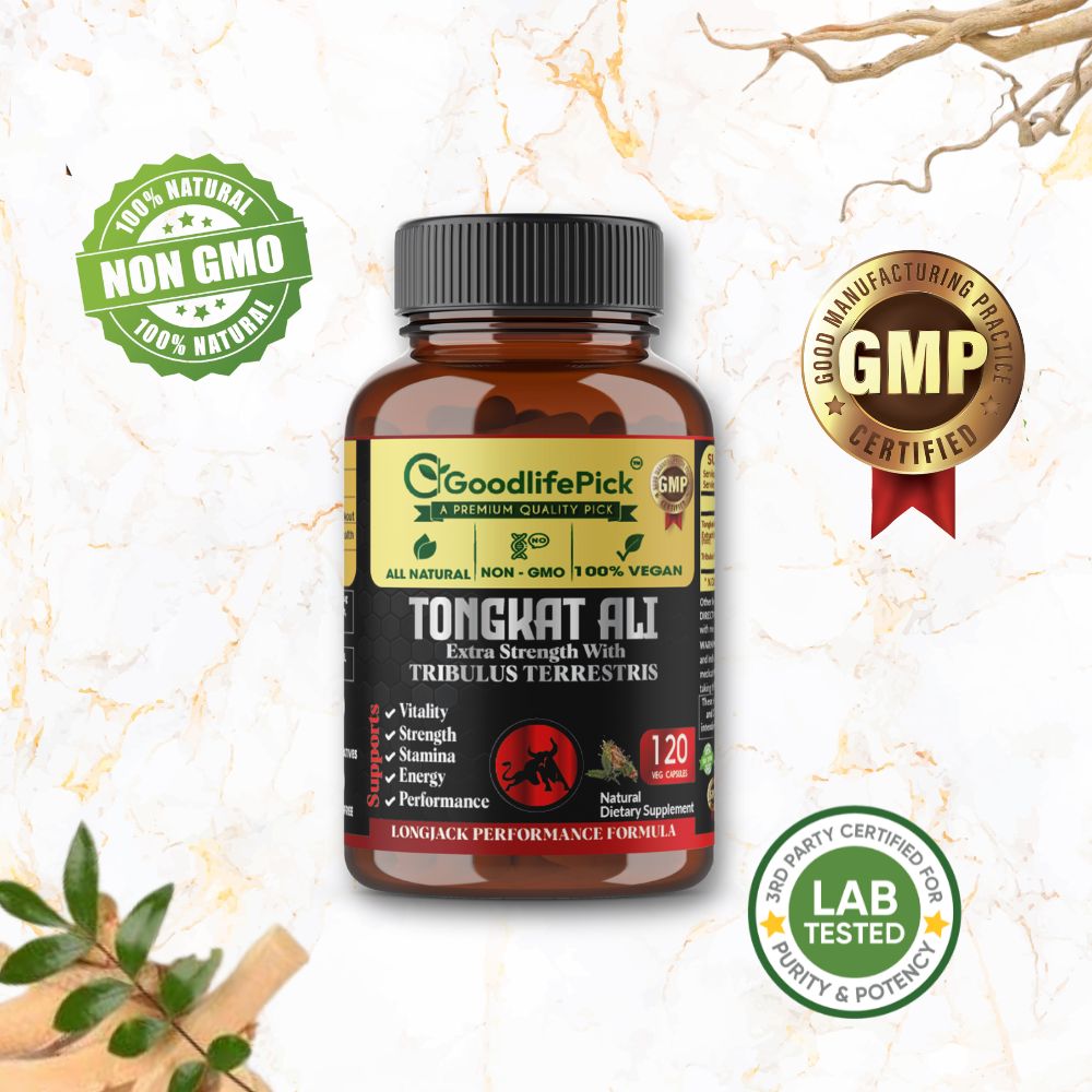 Tongkat Ali with Tribulus Terrestris. Amplified Longjack Performance Duo for Maximum Benefits