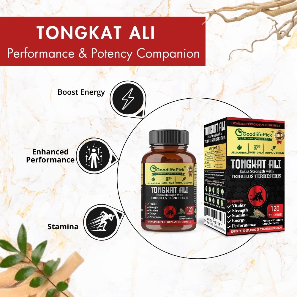 Tongkat Ali with Tribulus Terrestris. Amplified Longjack Performance Duo for Maximum Benefits